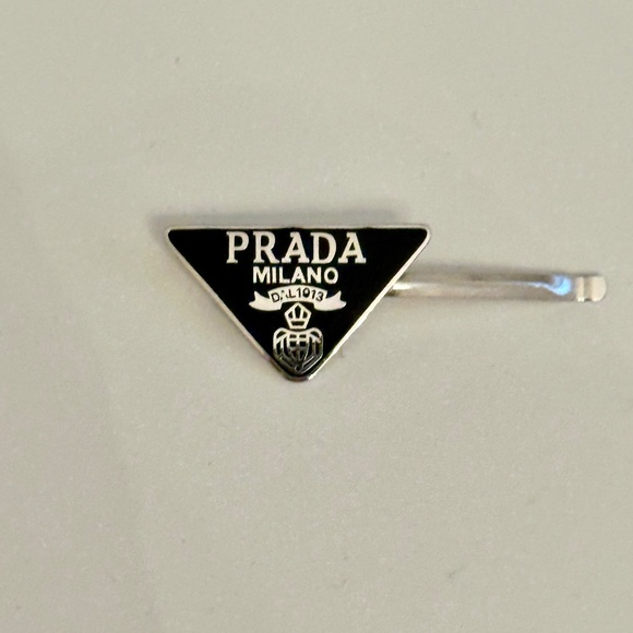 Prada Triangle Logo Hair Pin/Clip - Picture 1 of 3